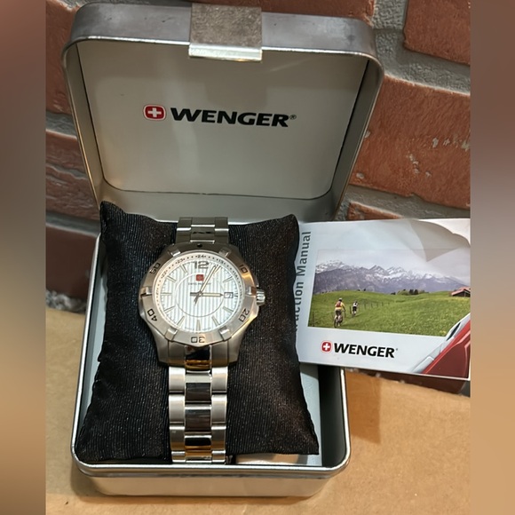 Wenger Swiss Military all stainless steel divers watch, vintage - Picture 3 of 8